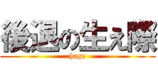 後退の生え際 (hage)