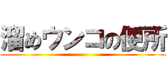 溜めウンコの便所 ()