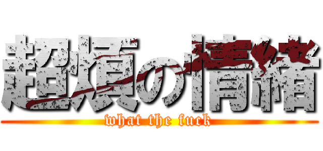 超煩の情緒 (what the fuck)