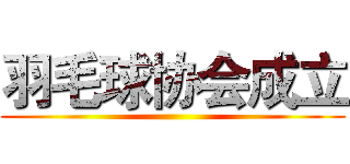 羽毛球协会成立 ()