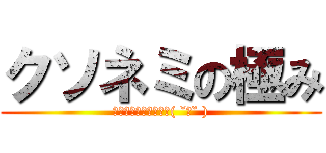 クソネミの極み (ｽﾔｧクソネミ爆睡丸( ˘ω˘ ))