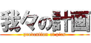 我々の計画 (prevention of pics)