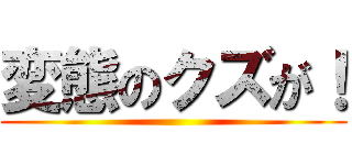 変態のクズが！ ()