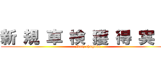 新 規 車 検 獲 得 実 績 (Netz chugoku)