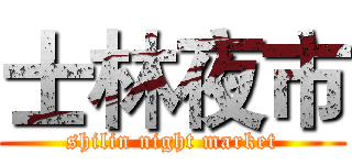 士林夜市 (shilin night market)