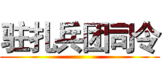 驻扎兵团司令 ()