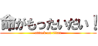 命がもったいだい！ (attack on titan)