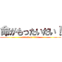 命がもったいだい！ (attack on titan)