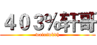 ４０３％轩哥 (wainiwkdh)