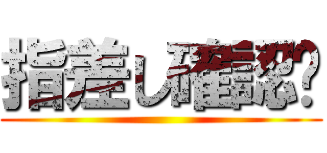 指差し確認☝ ()