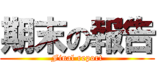 期末の報告 (Final report)