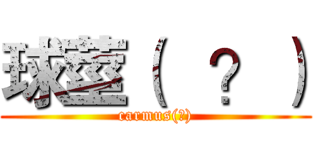 球莖（   ？） (carmus(?))