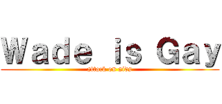 Ｗａｄｅ ｉｓ Ｇａｙ (attack on aids)