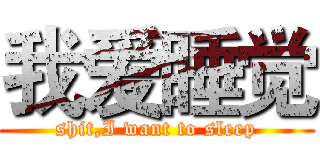 我爱睡觉 (shit,I want to sleep)