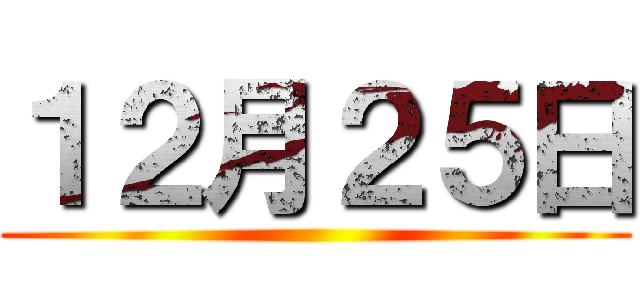 １２月２５日 ()