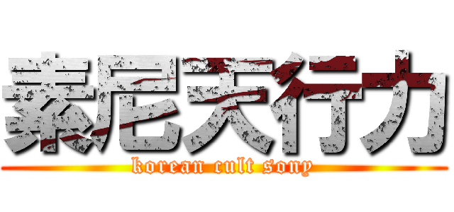素尼天行力 (korean cult sony)