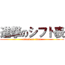 進撃のシフト表 (attack on titan)