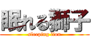 眠れる獅子 (sleeping lion)