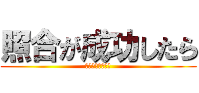 照合が成功したら (照合が成功したら)