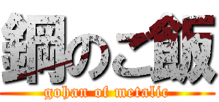 鋼のご飯 (gohan of metalic)