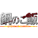 鋼のご飯 (gohan of metalic)