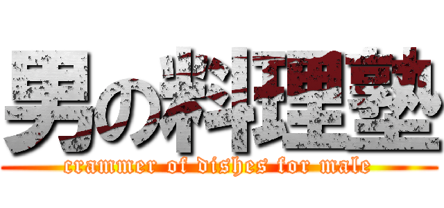 男の料理塾 (crammer of dishes for male)