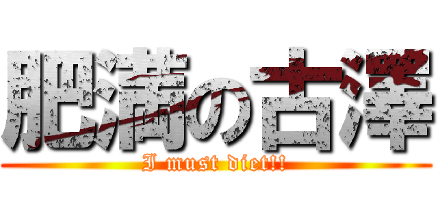 肥満の古澤 (I must diet!!)