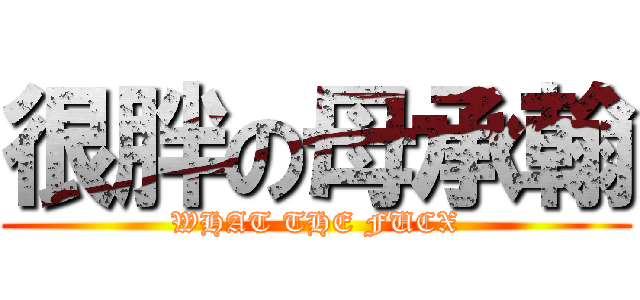 很胖の母承翰 (WHAT THE FUCX)