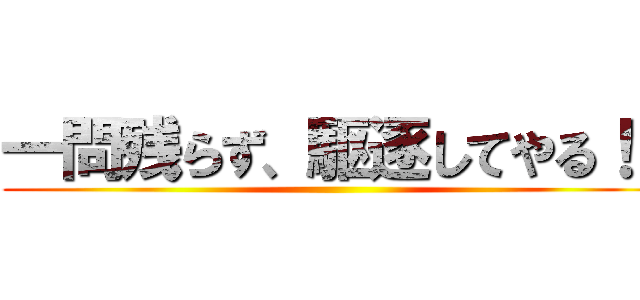 一問残らず、駆逐してやる！！ ()