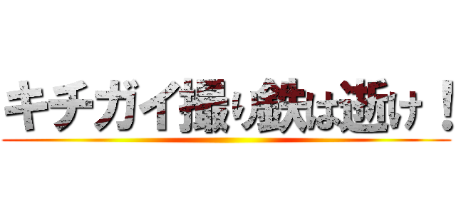 キチガイ撮り鉄は逝け！ ()