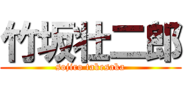 竹坂壮二郎 (sojiro takesaka)