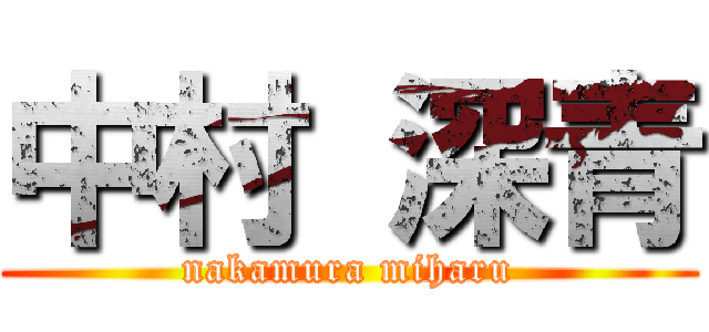 中村 深青 (nakamura miharu)