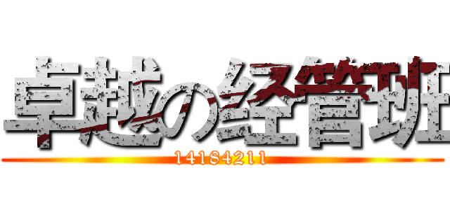 卓越の经管班 (14184211)