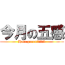 今月の五感 (Hair greenオススメ!!)