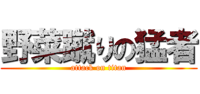 野菜蹴りの猛者 (attack on titan)