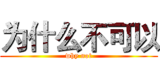 为什么不可以 (why not)