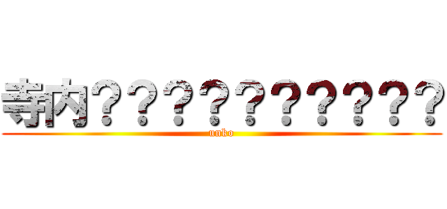 寺内？？？？？？？？？？ (unko)