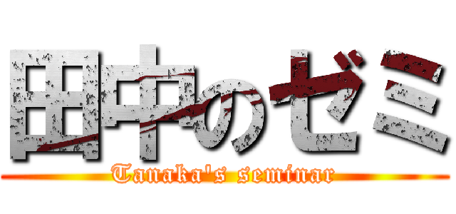 田中のゼミ (Tanaka's seminar)