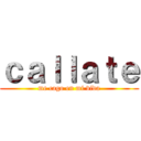 ｃａｌｌａｔｅ (me cago en mi vida)