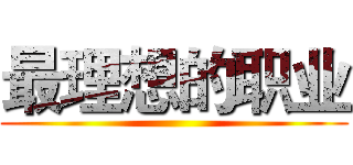 最理想的职业 ()