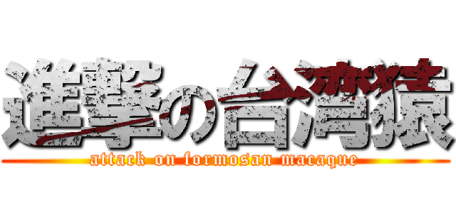 進撃の台湾猿 (attack on formosan macaque)