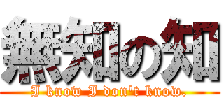 無知の知 (I know I don\'t know.)