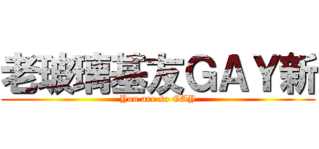 老玻璃基友ＧＡＹ新 (You are so GAY)