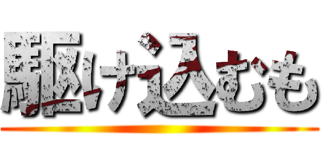 駆け込むも ()