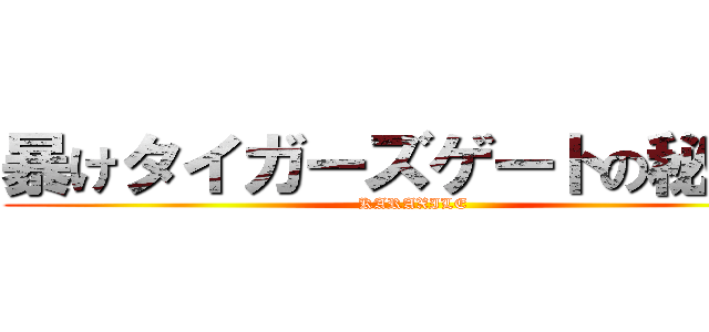 暴けタイガーズゲートの秘密を (KARAXILE)