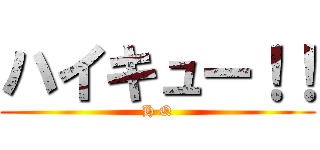 ハイキュー！！ (H Q)
