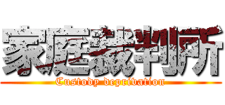 家庭裁判所 (Custody deprivation)