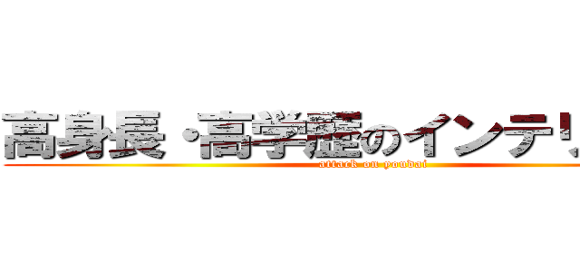 高身長・高学歴のインテリボーイ (attack on youdai)