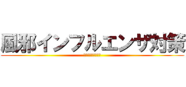 風邪インフルエンザ対策 (ウイルスに負けるな)