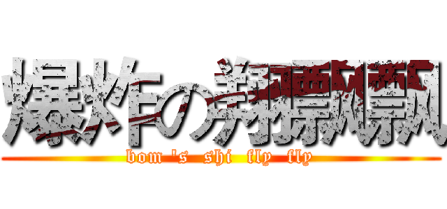 爆炸の翔飘飘 (bom 's  shi  fly  fly)